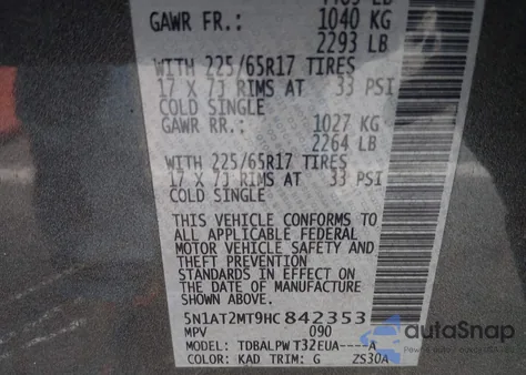 2017 Nissan Rogue S from USA, damaged, VIN 5N1AT2MT9HC842353